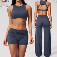 Ropa Deportiva al por Mayor con Logotipo Personalizado, Sujetador Deportivo de Alta Sujeción para Yoga y Gimnasio, con Espalda Descubierta y Relleno Extraíble