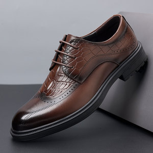 Zapatos de Cuero para Hombre 2026, Nueva Llegada, Cuero de Primera Calidad, Brogues Formales de Negocios, Estilo Juvenil, Cómodos y Duraderos - Product Image 3