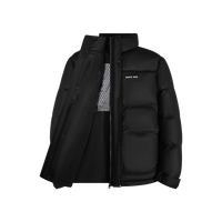 Blouson matelassé à capuche de luxe pour femmes et hommes, imperméable, coupe-vent, respirant, 90% duvet de canard blanc, design profilé, noir brillant