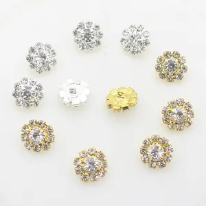 Shanks de diamantes de imitación de Metal para hombres y mujeres, botones brillantes de 15mm, accesorios de ropa para niños