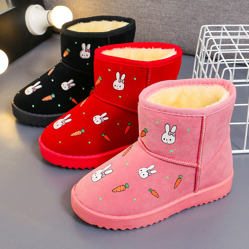 New winter snow boots children's Korean-style all-match Princess boots children's soft bottom children's thick cotton shoes