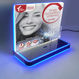 Tinya LED chiếu sáng <span class=keywords><strong>Acrylic</strong></span> Tabletop hiển thị đứng trường hợp cho bàn chải đánh răng điện - Product Image 1