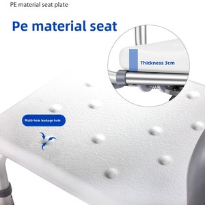 Design moderne Noir Siège de douche mural pour salle de bain Chaises de bain avec siège pour personnes âgées et handicapées - Product Image 3