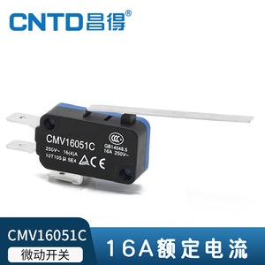 Interruptor de Límite Miniatura Micro CMV16051C de CNTD Changde Electric, Auto-Reiniciable, 16A, Mango Largo, Tipo 250, Terminal de Plástico - Product Image 6