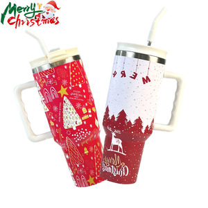 Serie Navideña, Termo de Acero Inoxidable de 40 oz con Asa, Botella de Agua Aislada al Vacío, Mantiene la Temperatura de 6 a 12 Horas - Product Image 1
