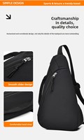 Sac bandoulière en nylon uni avec poche zippée discrète pour le shopping, les voyages, le cyclisme et les sports