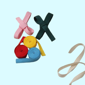 אביזר בד לקישוט קצוות בצבעי כותנה, סרט בד לקישוט קצוות, שרוכי נעליים סיטונאיים וכובעים מעוטרים - Product Image 2