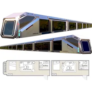 Portable Tiny Mobile Storage Prefab High Speed Railway Cabin Appearance Office Cabin Home House