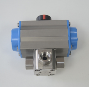 Válvula de Bola Neumática de Cuatro Vías, de Alta Presión, Doble en Forma de L, de Acero Inoxidable X&BBV006 - Product Image 4