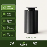 Diffuseur de parfum miniature en alliage d'aluminium 10ml 2000mAh 12H Rechargeable par USB Tactile Anti-sécheresse Moins de 30dB Boîte cadeau OEM 4 couleurs Vert Noir