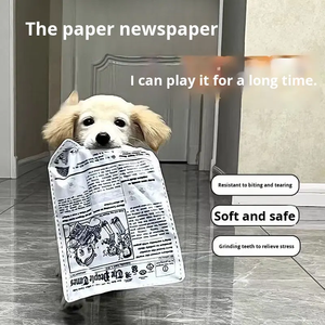 Giocattolo per cani a forma di giornale, resistente agli strappi, di qualità superiore, con squeaker, per stimolazione mentale e gioco quotidiano. - Product Image 4