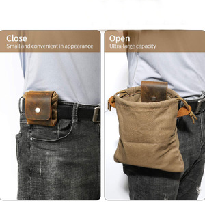 Sac de cueillette pliable en toile cirée, sac de rangement pour ceinture de randonnée, sac à outils à suspendre à la taille pour la cueillette des fruits - Product Image 3