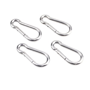 1,5 pulgadas, 3 pulgadas, 4 pulgadas, M8X80mm, resistente, 304 316, resorte de carabina de acero inoxidable, gancho a presión, mosquetón, gancho a presión de Metal - Product Image 1