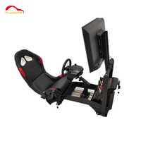 Simulateur de course Cockpit avec siège et support de télévision support de volant réglable pour PC PS4 PS5 Xbox Gaming