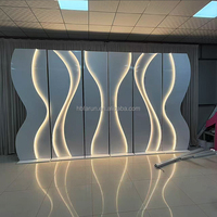 Panneau de fond LED en forme de vague FURUN, écran de fond métallique pour mariage, décoration de scène pour événements et fêtes
