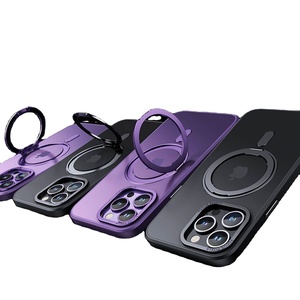 เคสแม่เหล็กหมุนได้ 360 องศาสำหรับ iPhone 14 15 13 12 Pro Max พร้อมขาตั้งแม่เหล็กแบบซ่อนสำหรับการชาร์จไร้สาย - Product Image 1