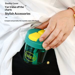 Botella de Agua Infantil de Plástico Ecológico Planet Simple con Doble Pajita y Diseño de Dibujos Animados para el Regreso a Clases - Product Image 5