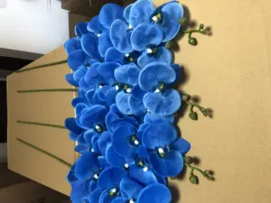 A-1241 9 Köpfe künstliche latex blaue Obstblumen Zum Verkauf