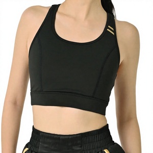 Sujetador deportivo para mujer, blanco, sin costuras, de nailon/spandex, copa completa, sin espalda, sin aros, transpirable, estilo racerback, top corto de invierno - Product Image 4