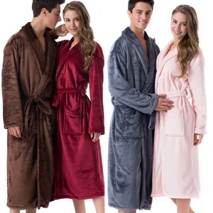 Phantasie polyester lange robe sie und ihn mit kapuze erwachsenen bademantel