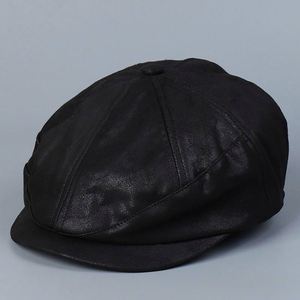 หมวกเบเร่ต์หนังกลับสไตล์อังกฤษย้อนยุคสำหรับผู้ชายและผู้หญิง แฟชั่นทันสมัย สไตล์ลำลอง รุ่นใหม่ล่าสุด - Product Image 6