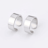 Benutzer definierter Schmuck 8mm Breite Gravierter Logo-Ring Edelstahl DIY Schmuck Blank Stamp Öffnungs ringe Für Frauen Männer Anillos Joyeria