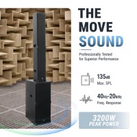 Accuracy Pro Audio AC68 1600W RMS Sistema de Altavoces PA de Alta Potencia, Conjunto de Audio Profesional, Altavoz de Columna Activo con DSP