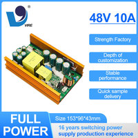 Fuente de Alimentación Conmutada VIRE AC-DC480W PFC, CA 110-240V, CC 48V 10A, Regulador de Voltaje, Módulo de Alimentación de Expansión de Eficiencia del 87%