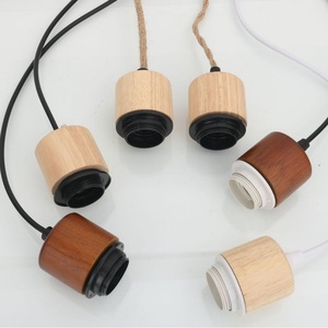 Portalampada a sospensione retrò E27 in legno con cavo da 1,2 metri, portalampada regolabile con <span class=keywords><strong>corda</strong></span> per lampada fai da te - Product Image 5