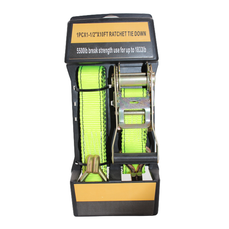 Отражающие Храповые ремни 1,5 дюйма, 10 футов, Храповые ремни 5500 фунтов с двойным j-образным крючком