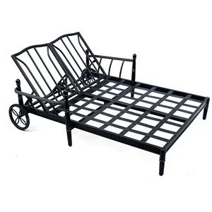 Chaise longue <span class=keywords><strong>de</strong></span> plage en métal simple et <span class=keywords><strong>double</strong></span> pour lit couché - Product Image 1