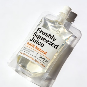 Özel Plastik Şeffaf Ağızlı Ayakta Duran Poşetler, Soya Sütü, Bira, Meyve Suyu ve İçecekler (Sachet Jus Dahil) İçin - Product Image 1