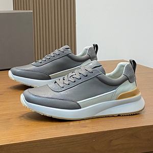 High-end design custom brand logo Unique leather style Fashionable and luxurious. Wear-resistant and cushioned running <b>shoes</b> - Product Image 3