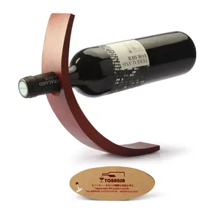 Suporte de vinho em mogno, suporte para garrafa de vinho em mogno, moderno, flutuante, decoração para bar e casa