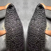 Perruques frontales en dentelle HD en gros, 100 % cheveux humains vierges birmans bruts, sans colle, prêtes à porter, pré-coupées, pour femmes noires