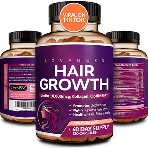 Cápsulas de Gel Suave para el Crecimiento del Cabello, Venta Caliente en Amazon TK Independent Station, Soporte de Fábrica, OEM, 60/120 Unidades, <span class=keywords><strong>Magnesio</strong></span> - Product Image 1