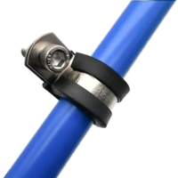 Collier de serrage anti-vibration en acier inoxydable 304 avec revêtement en caoutchouc, 6 à 30 mm, pour tuyau d'arrosage de jardin, attache de tuyau amortie, collier en R