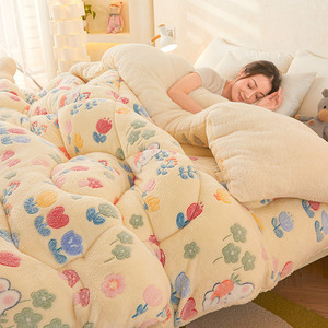 Mùa đông ấm áp thêm sinh viên tùy chỉnh phim hoạt hình san hô lambswool lông cừu lót chăn flannel đảo ngược chăn - Product Image 5