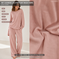 RNT Bandes respirantes en tricot imitation cachemire 30%R 57%P 13%N 220GSM 169cm pour pantalons de loisirs printemps-automne en maille côtelée pour filles