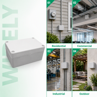Boîtier de projet électronique pratique en ABS, étanche à la poussière et à l'eau IP65, 100*68*50mm, boîte de jonction de bornes