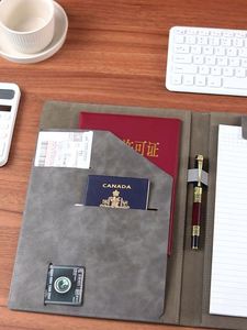 Custom A4 PU Leather Presentation File <b>Folder</b> with Custom Logo Custom Colors OEM/ODM Available for <b>Document</b> Filing - Product Image 3