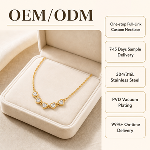 <span class=keywords><strong>Collana</strong></span> Unisex in Acciaio Inossidabile Placcato Oro 18K con Zirconi a Forma di Cuore, Stella e Goccia d'Acqua, Catena a Strati, Gioiello Trendy da Regalo - Product Image 6