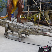 Nouveaux produits 2024, modèle d'animatronique de crocodile de zoo d'amusement, modèle d'animal de la jungle, modèle d'animal crocodile, modèles d'exposition