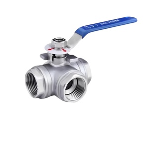 Thickened SS304 Three Way Female Thread Ball Q14F/Q15F-16P DN4-DN6 Water Flow <b>Diverting</b> Screw Connection - Product Image 2