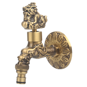 <span class=keywords><strong>Grifos</strong></span> de agua de latón Grifo antiguo Animal Sombrero Mango Dragón Bibcock Versátil Grifo para interiores y exteriores Baño Balcón Grifo de jardín - Product Image 3