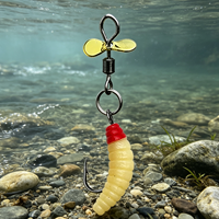 Appâts souples en silicone pour la pêche, type ver à pain, avec rotation à 360° ° Rotation à grande vitesse