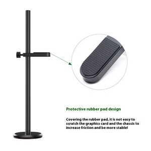 Soporte de carcasa de PC de escritorio de aleación de aluminio TEUCER, Kit de refrigeración, soporte de vídeo gráfico con soporte de <span class=keywords><strong>GPU</strong></span>, soporte para tarjetas de vídeo en Stock - Product Image 3