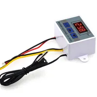 Controlador de temperatura digital 10a, termostato 220v w3002 controlador de temperatura digital 10a interruptor de controle sonda Xh-w3002 12v 24v 48v