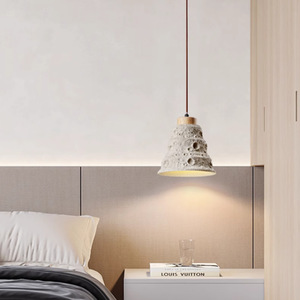 Wabi-Sabi Style Japanese Retro Pendant <b>Light</b> Middle Size Designer Cement Art for Bedroom <b>Dining</b> Room Bar Tea Room - Product Image 1