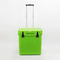 Glacière isotherme rotomoulée 45QT avec roues, conteneur alimentaire extérieur en PE, longue durée de conservation de la glace